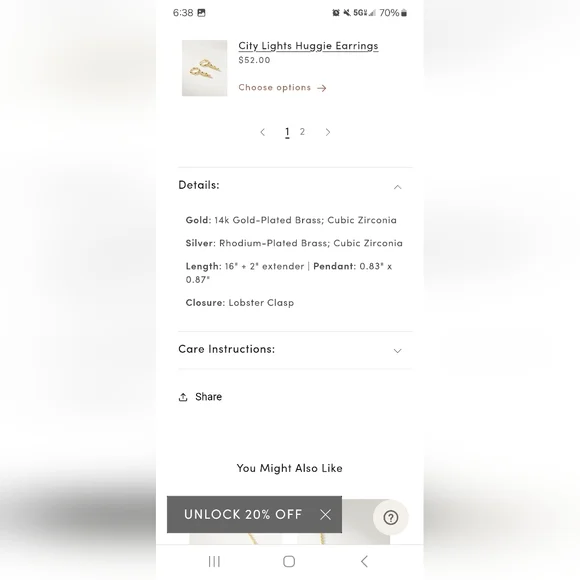 NWT UNCOMMON JAMES Rose Cross Pendant Necklace - Picture 6 of 6